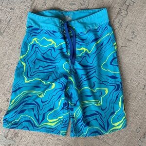Under Armour Blue and Yellow Swim Shorts